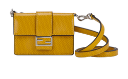Fendi Micro Flat Baguette, Leather, Yellow, 07217922, DB/S, 4*